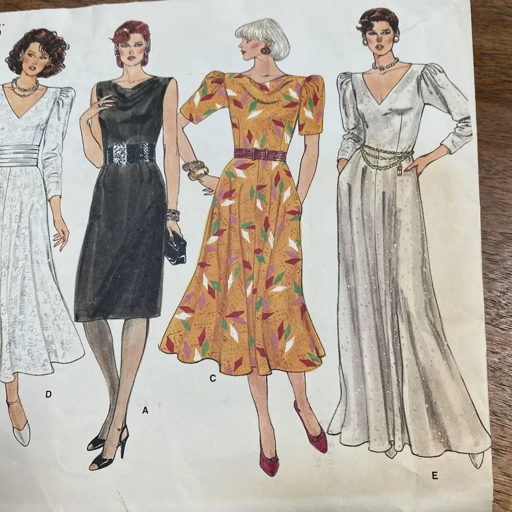Vintage Vogue Sewing Pattern 1335 Basic Design Dress in 3 lengths Size 6-8-10